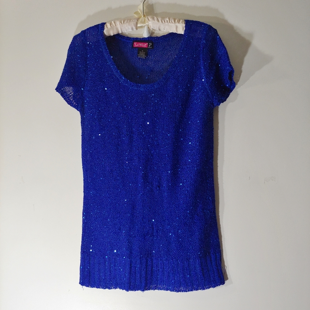 Say What? Royal Blue Sweater